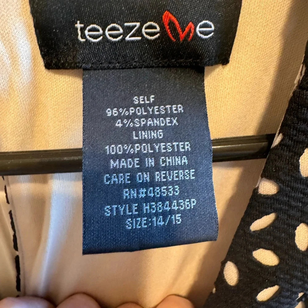 Teeze Me Black Tan Cutout Sleeveless Dress Sz 14/15 - Picture 4 of 10